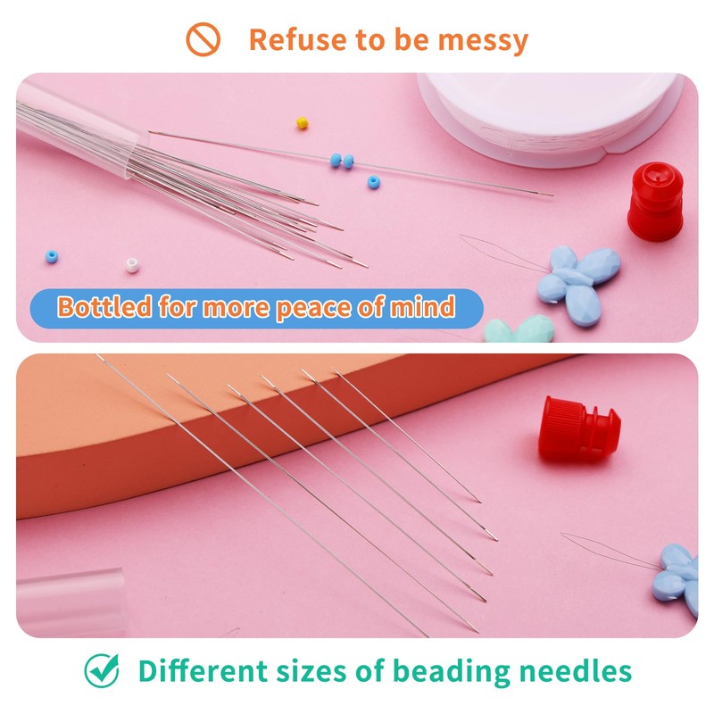 FTEVEN 37PCS Beading Needles Set, Beading Needles for Jewelry Making,