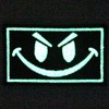 Evil Smile Face Glow in the Dark Iron/Sew on Embroidered