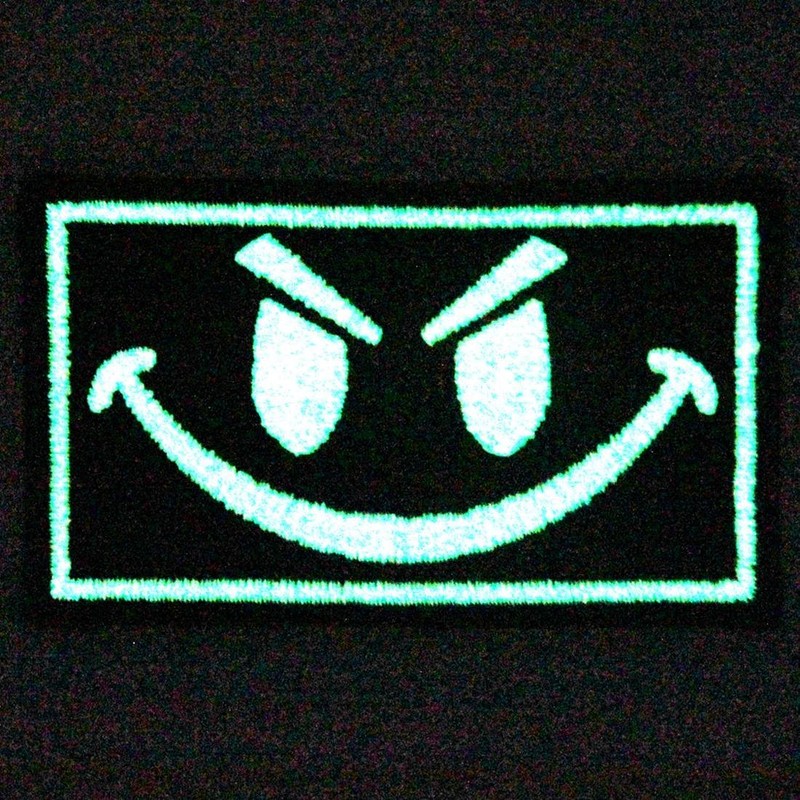 Evil Smile Face Glow in the Dark Iron/Sew on Embroidered