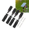 10 Sets Solar Panel Cable Connectors Waterproof Dustproof UV Resistant