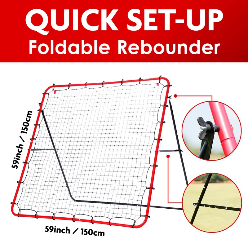 Soccer Rebounder, Kickback Rebound Net - Football Training Gifts, Aids