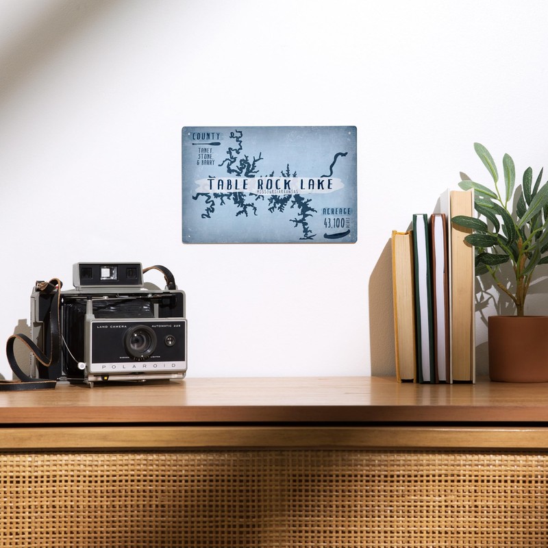 Lantern Press 6x9 Inch Metal Sign, Table Rock Lake, Lake