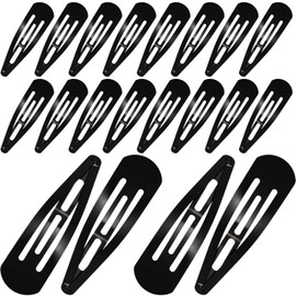 WILLBOND 30 Piezas de 8 cm Pasadores de Metal para Cabello Pasadores Grandes para Pelo Accesorios de Pelo para Mujer (Negro)