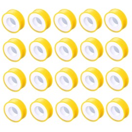 SHULLIN 6 Rolls 16 mm x 12 m PTFE Thread Sealing Tape Teflon Tape Thread Sealing Tape PTFE Sealing Tape PTFE Sealing Tape PTFE Tape Plumbing Tape Waterproof Tape for Plumbers