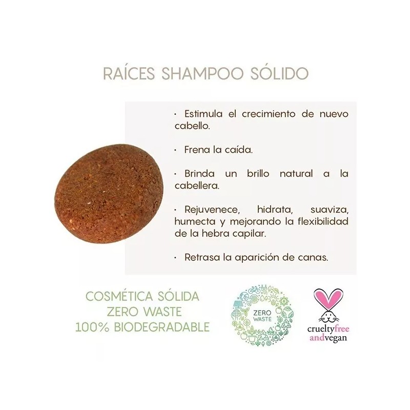 Nuestra Tierra Shampoo Sólido Anti-caída Amla Y Shikakai 90 grs