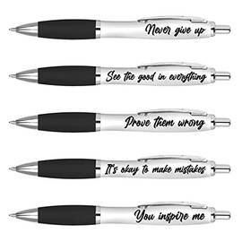 DV DESIGN 5 x Inspiring Pens - Motivational Positive Inspire Office Quotes Gift #75726
