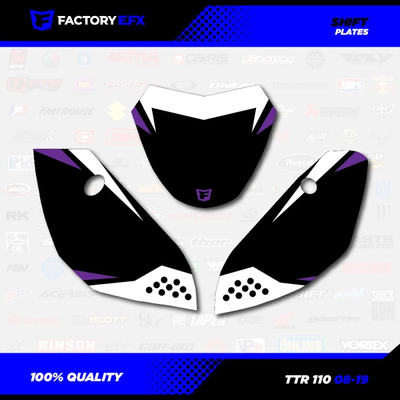Factory EFX Black & Purple Shift Racing Graphics Kit fits