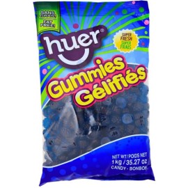 Huer Bulk Blue Razzberries Gummies, 1kg/35.3 oz