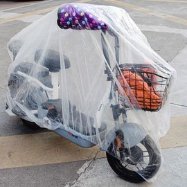 Owner Clan Motorcycle and Bicycle Waterproof Transparent Protective Cover Medium Transparent Motorcycle Cover Scooter Cover Scooter Waterproof Cover / 오토바이 자전거 방수 투명 보호 커버 중형 투명오토바이커버 스쿠터커버 스쿠터방수커버