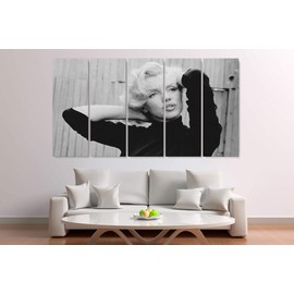 MARILYN MONROE CLASSIC BLACK AND WHITE CANVAS ART WALL ART HOME DECOR - Various Sizes (5 Pieces Mega)