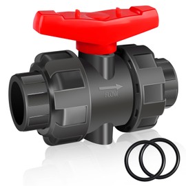 FANOVO 1 inch Union Ball Valve, SCH80 Slip PVC Ball Valve with Full Flow Double Socket Connection Port, Full Port Plastic Water Control Valve, for Swiming Pool, Sewage Pump, Irrigation Water System