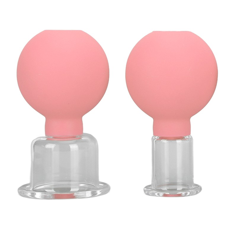 4pcs Glass Face Cupping Set Silicone Lymphatic Drainage Skin Lifting