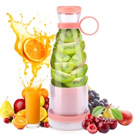 Bestcool - Botella batidora portátil, recargable por USB, mini batidora de jugo de frutas multifuncional, batidora de jugo fresco con mango para...   