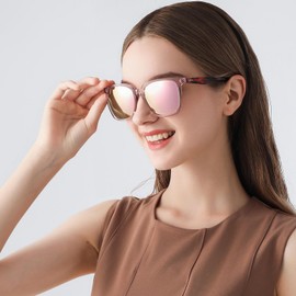 CARFIA Polarised Sunglasses Womens UV400 Protection Big Frame Fashion Trendy