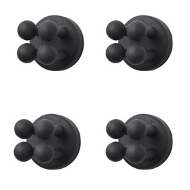 Toothbrush Holders Silicone Toothbrush Holders for Bathrooms Razor Holder for Shower Tooth Brushing Holder Wall Mount Bathroom Toothbrush Holder Wall Mounted Shower Razor Holder for Wall 4 Pcs Black