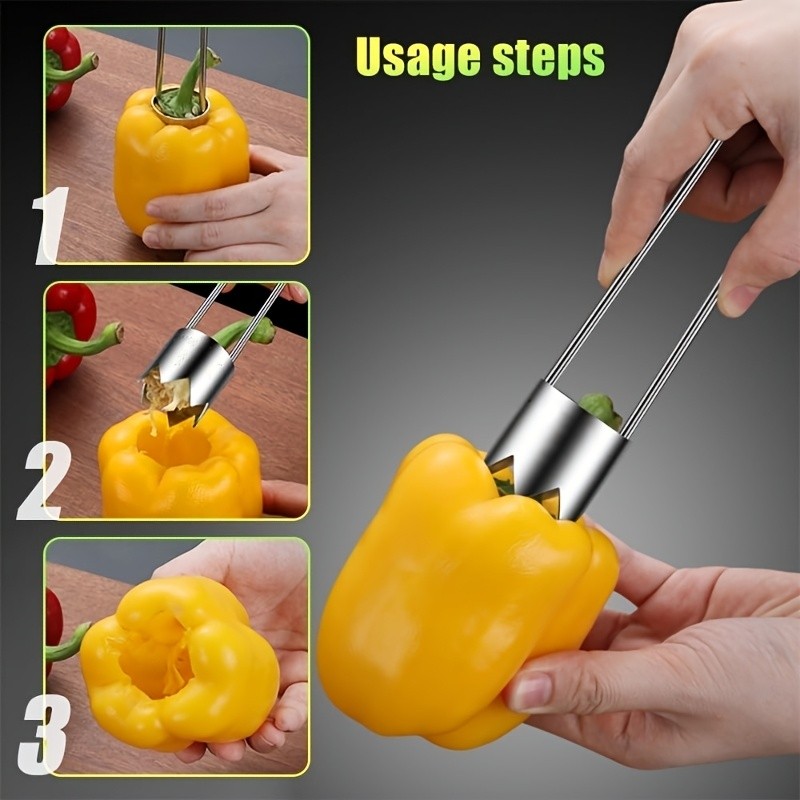2 Pcs Stainless Steel Fruit Corer for Easy Core Removal