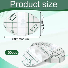 100 Pcs Clear Waterproof Ear Stickers, Disposable Ear Protectors, Covers for Swimming, 1.7x2.7 Inches for Bathing Swimming Shower Surfing Snorkeling and More