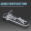 HARSKIYER 20pcs 6mm Clear Plastic Locking Pegs, Self-Locking Shelf Support