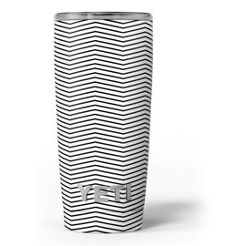Design Skinz The Slate Black Chevron Pattern with Clear Backing - Skin Decal Vinyl Wrap Kit Compatible with The Yeti Rambler Cooler Tumbler Cups