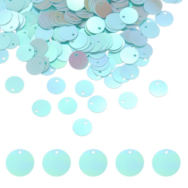 sourcing map 1250 PCS Flat Round Sequins, 10mm/0.4 Inch Large