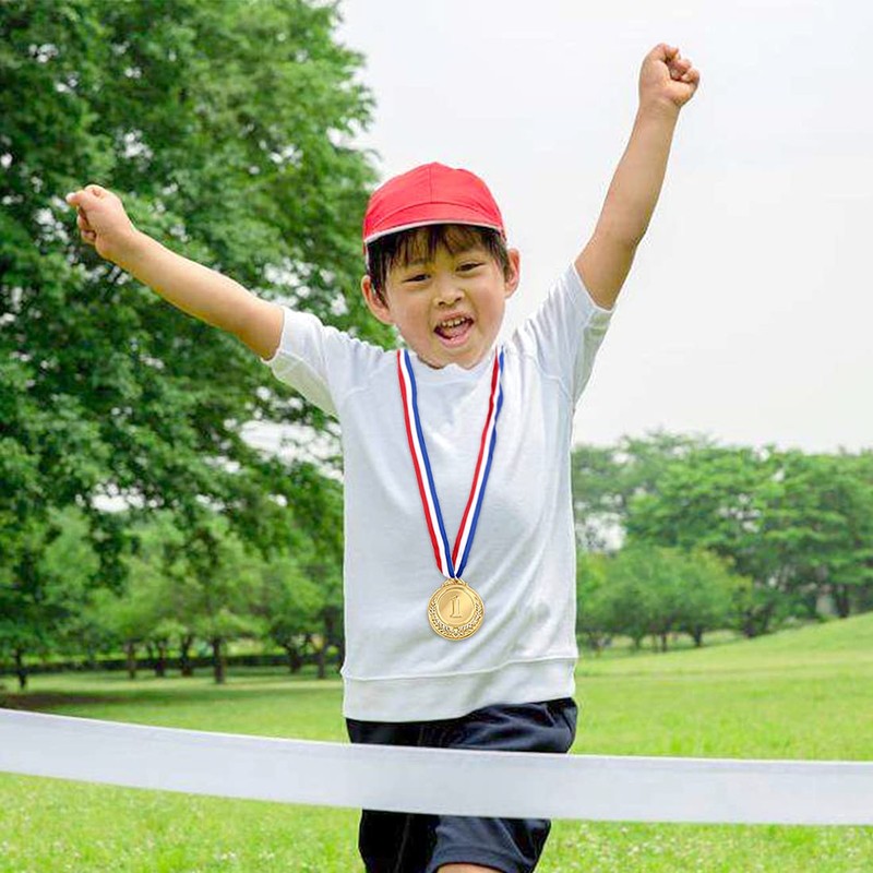 Swpeet 3Pcs Metal Gold Silver Bronze Award Medals with Ribbon,