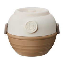 Orgo LJH-55-BR, Stainless Steel Lunch Jar, Mahobin, Honey Pot Lunch Jar, 19.7 fl oz (550 ml), Brown