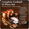 COPPER-BAR Moscow Mule Copper Mugs - Unique HANDCRAFTED Gift Set