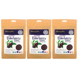Wilderness Poets 동결건조 미국 유기농 엘더베리 분말 99g 3팩 Wilderness Poets Freeze-Dried Organic Elderberry Powder 99g 3-Pack