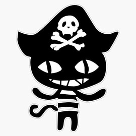 Chloe Life Is Strange Before The Storm Pirate Cat Waterproof Vinyl Window Bumper Sticker Decal 5"