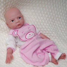 Sil-Gel Mall 18 inch Drink and Wet Silicone Baby Doll Girl - Realistic Full Silicone Baby Doll for Christmas and Birthday Gifts 3+