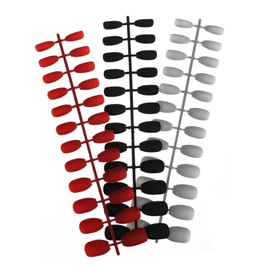 Baluue 72pcs Frosted Coffin Armor Fake Manicure Kit Finger Brushes Scrubber Clipper False Nails Nail Decorations Tips Sticker Charms Toe Nail Clean up Brush Impress Nail Supplies Plastic