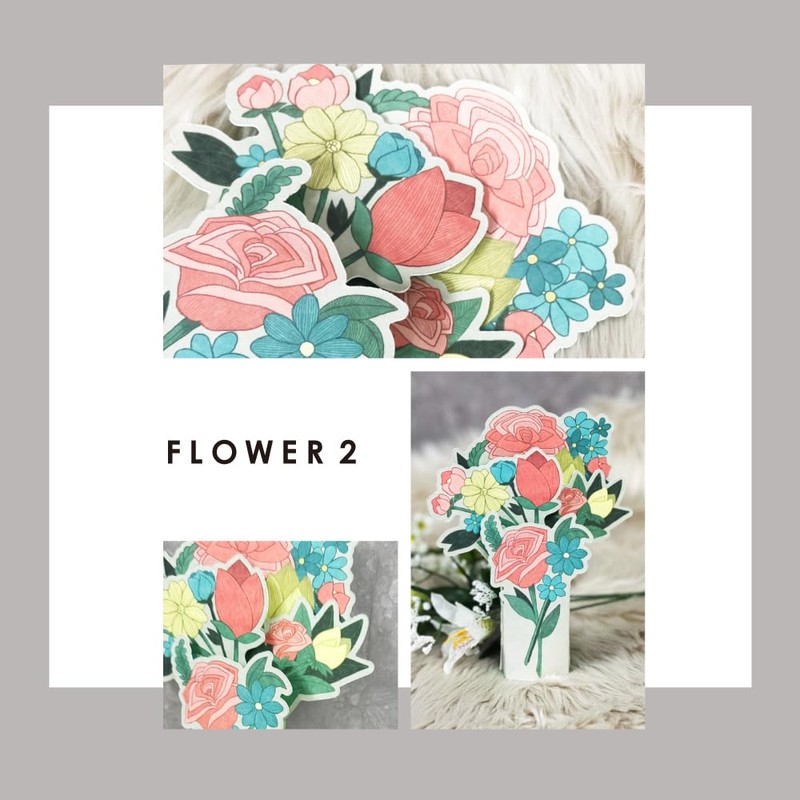 ODECO.MART ペーパー加湿器 FLOWER2 水に浸すだけ エコ 子供 大人 インテリア 紙の加湿器