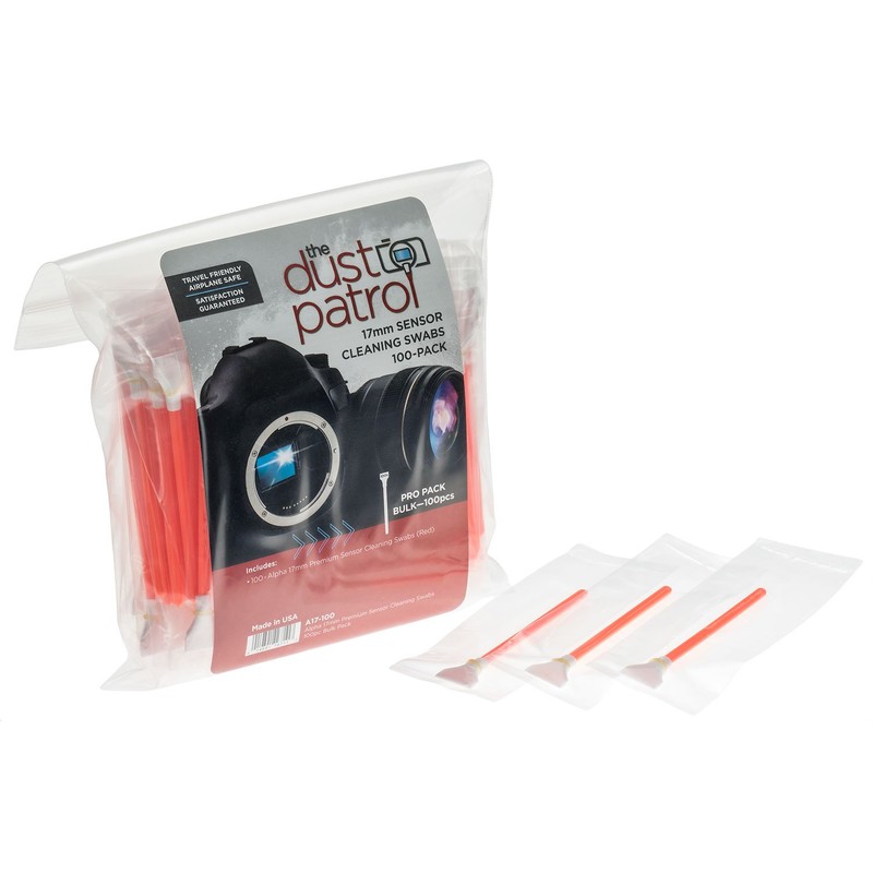 Alpha 17mm Sensor Cleaning Swabs (100 Bulk pk) (Red)