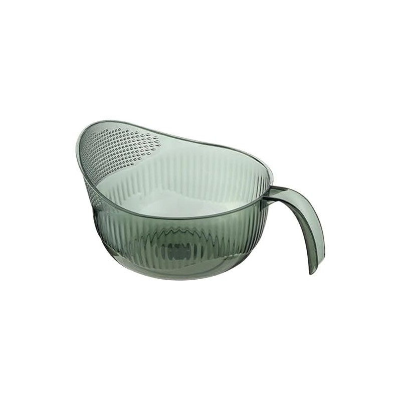 Rice Washing Bowl with Drain Holes - Large Capacity Strainer