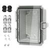 LeMotech Electrical Box, IP67 Waterproof Hinged Clear Cover Stainless Steel