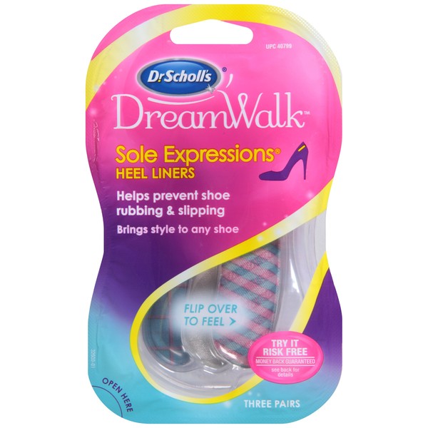 Dr. Scholl's DreamWalk Sole Expressions Heel Liners, 3 pairs