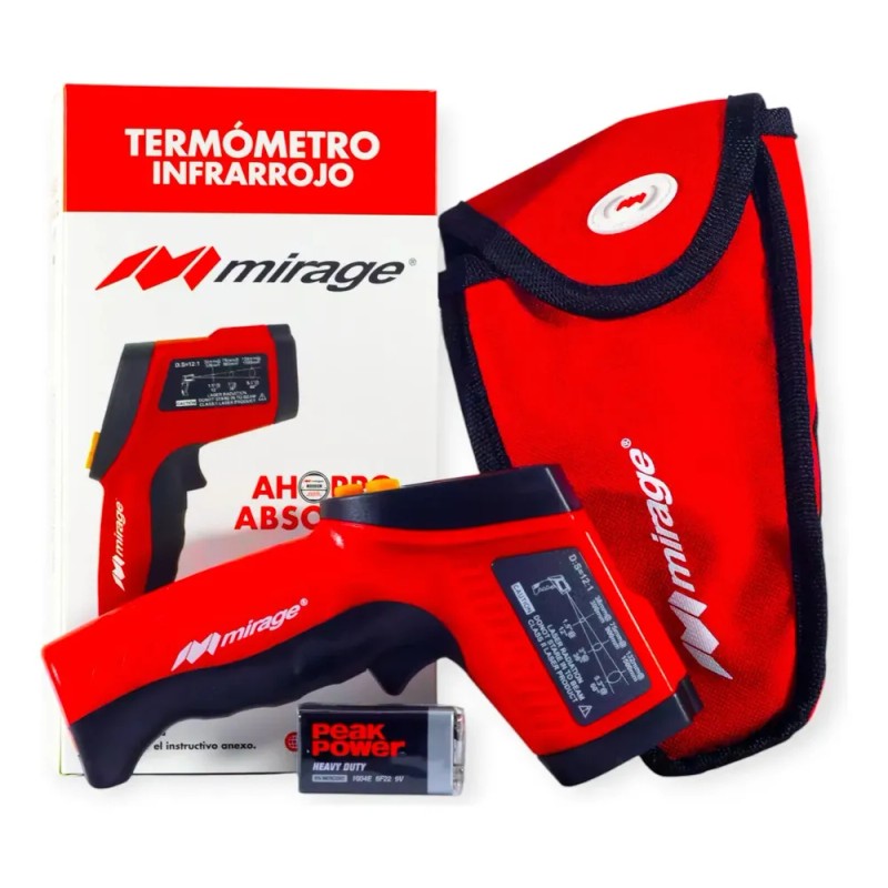 Termometro infrarrojo digital Mirage MTI381C -50°C a 380°C con pantalla
