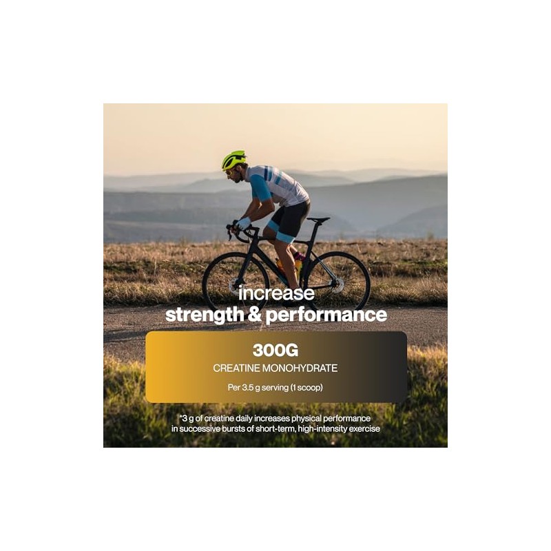 Creatine Monohydrate Powder 300g - Unflavoured, 86 Servings