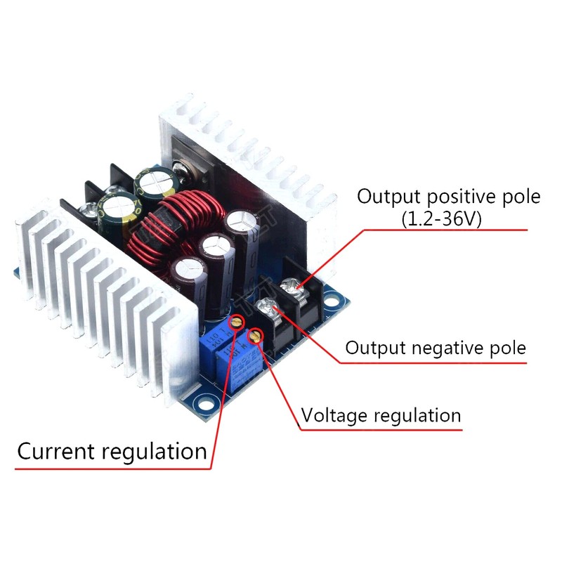 20A 300W Step Down Buck Power Adjustable DC-DC Converter