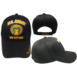 Trade Winds US Army DSG Drill Sergeant Retired Black 100% Acrylic Adjustable Embroidered Cap Hat