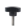 Star Knob Grip M12 x 100mm Male Thread Triangle Head