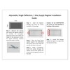 Venti Air 12" X 6" Single Deflection, Adjustable Air Supply