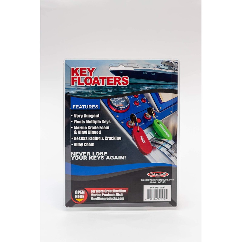 Hardline Products Port/Starboard Vinyl Dipped Key Floats - PS-VKF