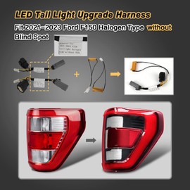 STRAUTOS LED Tail Light Upgrade Harness for 2021 2022 2023 Ford F150 Halogen Type w/o Blind Spot and w/Blind Spot