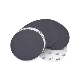 6 Inch (150mm) 1500 Grit High Performance Waterproof Hook & Loop Sanding Discs Heavy Duty Silicon Carbide Round Flocking Sandpaper for Wet/Dry Sanding Grinder Polishing Accessories, 20-Pack