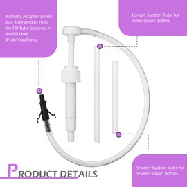 Ferianl Transmission Fluid Pump Kit, Fluid Transfer Pumps, Auto Brake Fluids Change Oil Push-Pump Kits, Car Lower Unit Gear Oil Pumps, with 3/8 inch Swivel, 8mm 10mm Adapters, 8cc Per Pumps Stroke