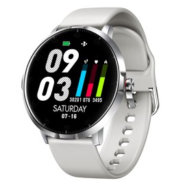 Emporia Watch Basic Smartwatch, Watch with Sleep Monitor, Heart Rate Monitor, Blood Oxygen Measurement & Blood Pressure Monitor, Includes Pedometer, Weather Forecast Function, for Men and Women,