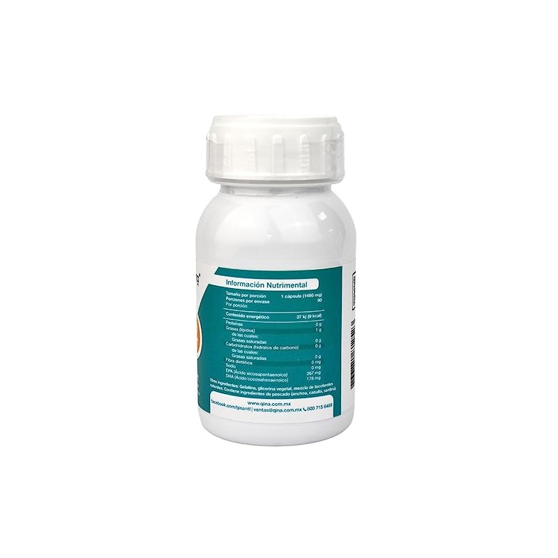 Omega 3 aceite de pescado 90 gelcaps 1480 mg c/u