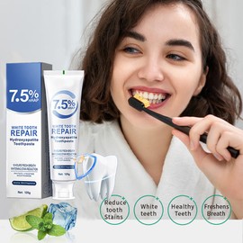 Hydroxyapatite Toothpaste 7.5% nHAP, Mint Fragrance 16 Hours Fresh Breath,Best ceelike Hydroxyapatite Toothpaste for Enamel Protection and Tooth Strengthening Use for Oral Care (1Pack Natural Mint)