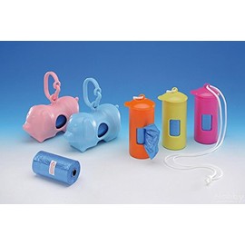 Nobby Dog Hygienic Bag Dispenser Pig Random Color + Roll of 15 Bags